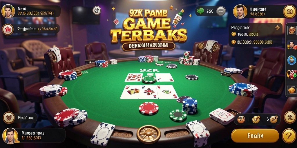 Screenshot gameplay menunjukkan suasana seru permainan Poker.