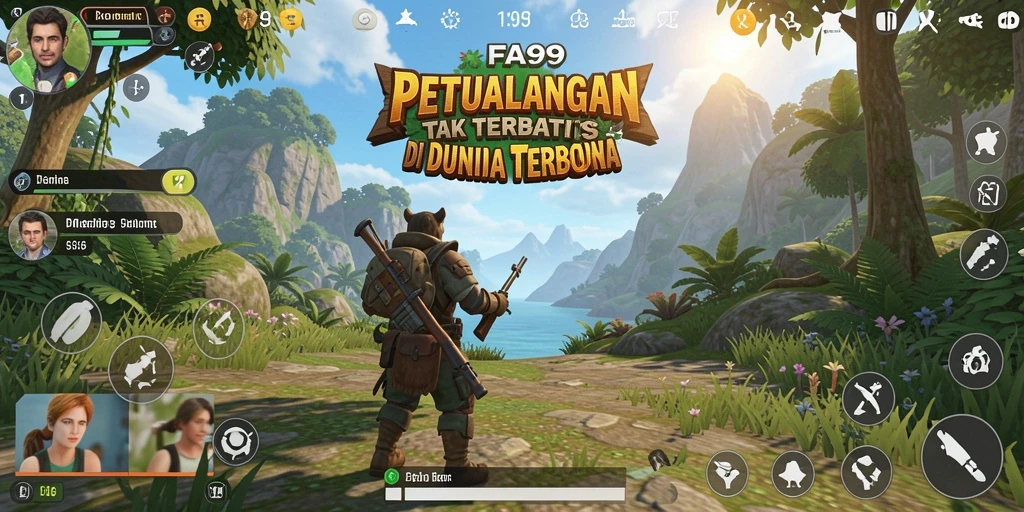 Tampilan gameplay FA99 yang memukau di dunia terbuka.