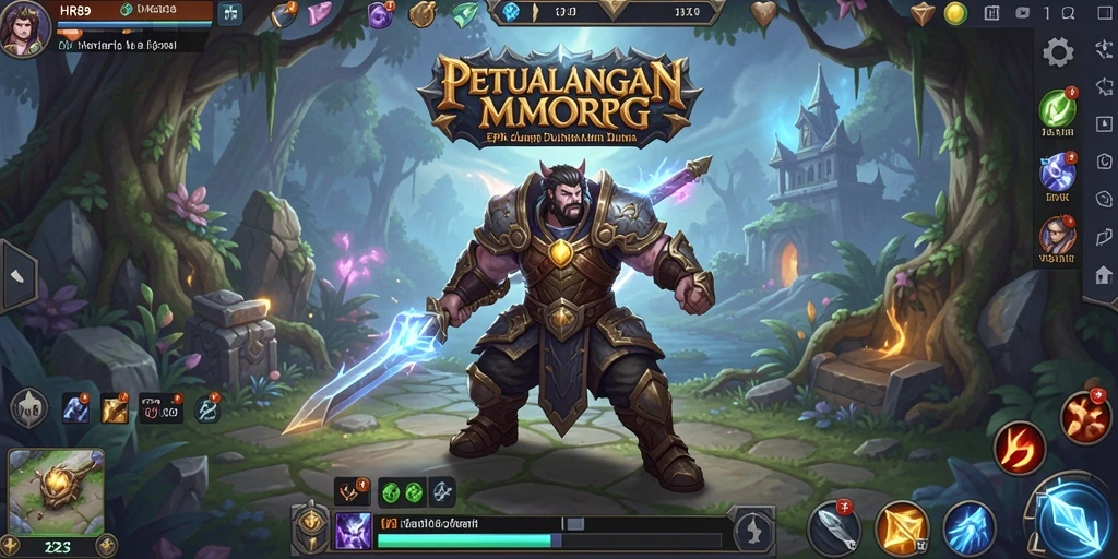 Tangkapan layar HR89 menampilkan gameplay seru dalam dunia MMORPG.