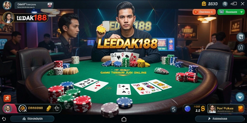 Tampilan gameplay Poker yang seru dan mendebarkan di LEDAK188.
