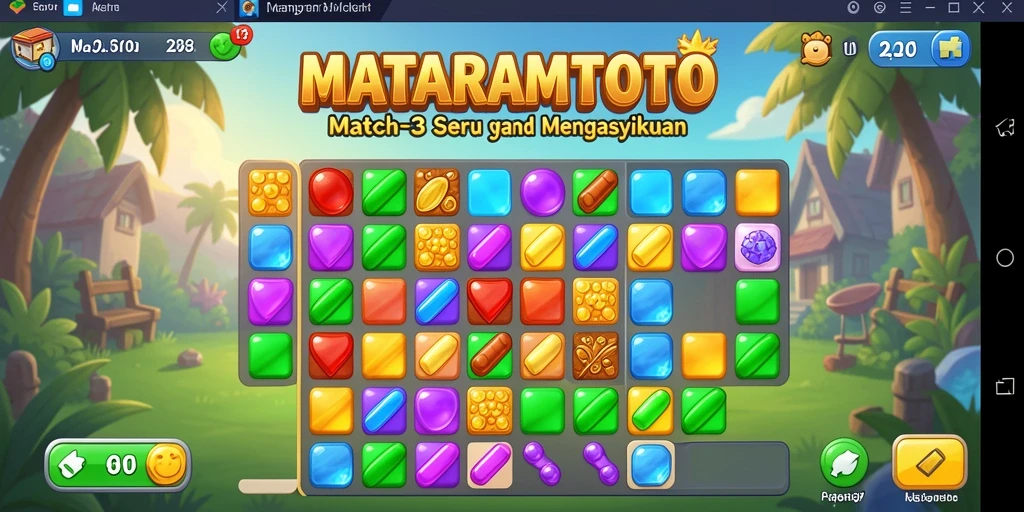 Tampilan gameplay MataramToto yang menarik dan penuh warna.