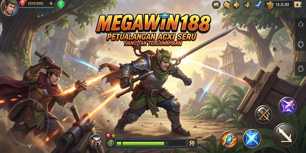 Screenshot utama MEGAWIN188 menampilkan aksi mendebarkan dalam gameplay.