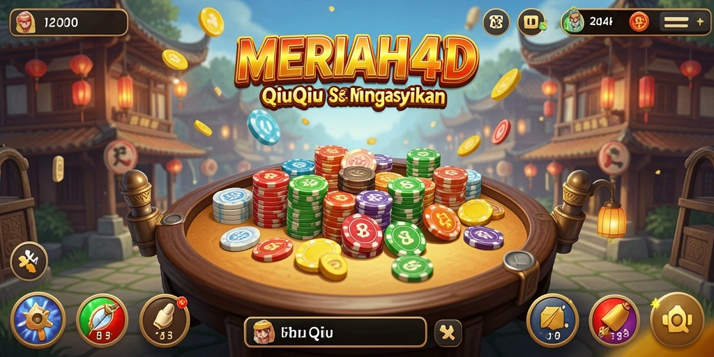 Tampilan gameplay seru dari MERIAH4D dalam permainan QiuQiu.