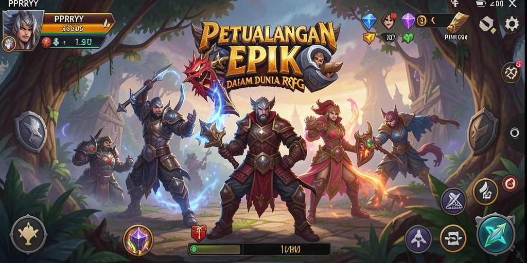 Tampilan gameplay PPRRYY yang menakjubkan di dunia RPG.