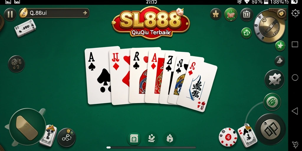 Screenshot gameplay SL888 yang menunjukkan keseruan permainan QiuQiu.