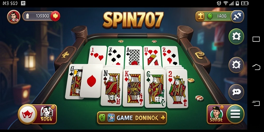 Screenshot utama gameplay <strong>SPIN707</strong> menampilkan keseruan permainan Domino.
