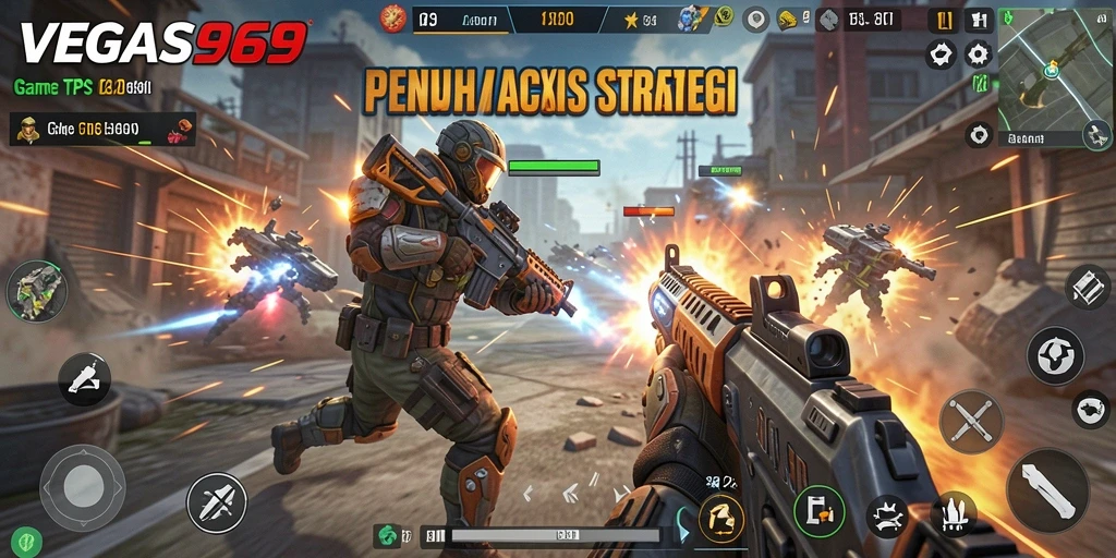 Tampilan gameplay seru dari VEGAS969 yang menampilkan aksi intens.